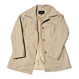 London Fog Womens Single Breasted Wool Blend Coat / Pea Coat Size M